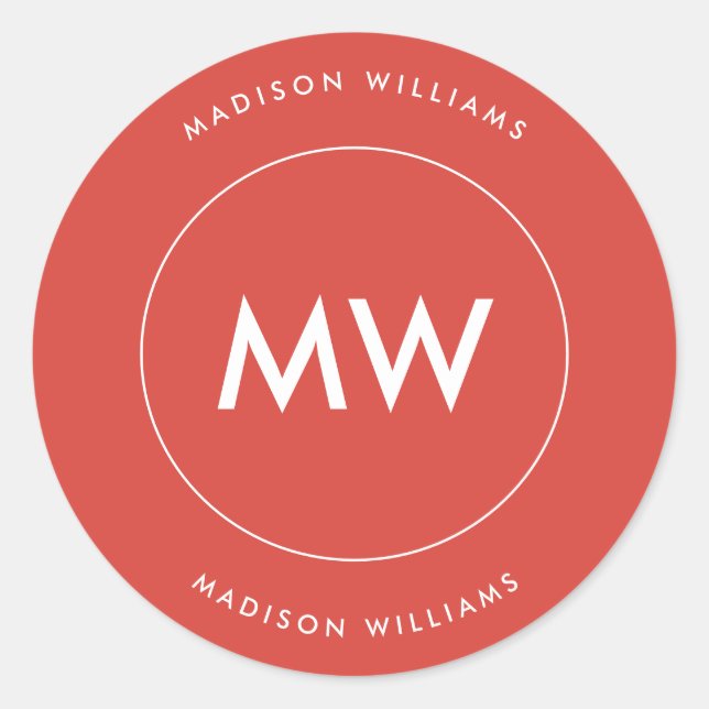 Sticker rond Monogramme Classic (Devant)