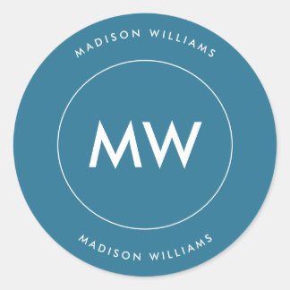 Sticker rond Monogramme Classic