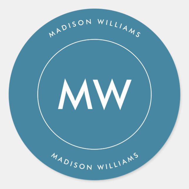 Sticker rond Monogramme Classic (Devant)