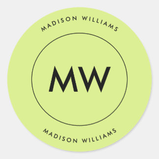Sticker rond Monogramme Classic