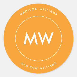 Sticker rond Monogramme Classic