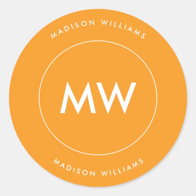 Sticker rond Monogramme Classic (Devant)