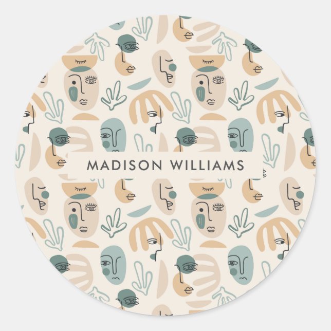 Sticker Rond Monogramme classique collant rond (Devant)