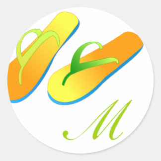 Sticker Rond Monogramme de bascules électroniques