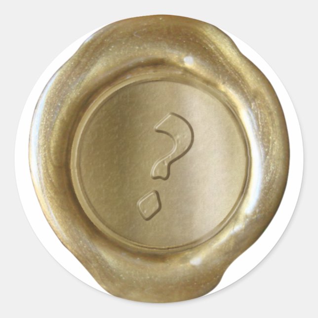 Sticker Rond Monogramme de cire de phoque - Or - Artistique ? - (Devant)