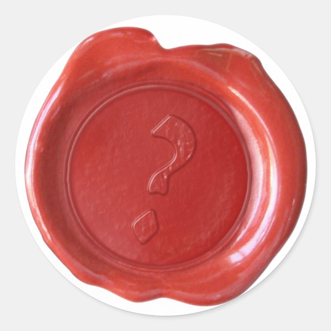Sticker Rond Monogramme de cire de phoque - Rouge - Artiste ? - (Devant)