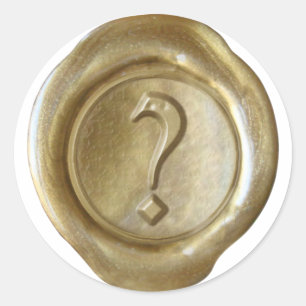 Sticker Rond Monogramme de cire - Or - Vieux Anglais ? -