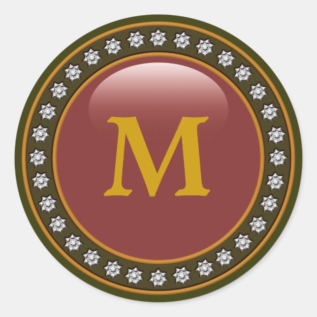 Sticker Rond Monogramme de la boucle (Devant)