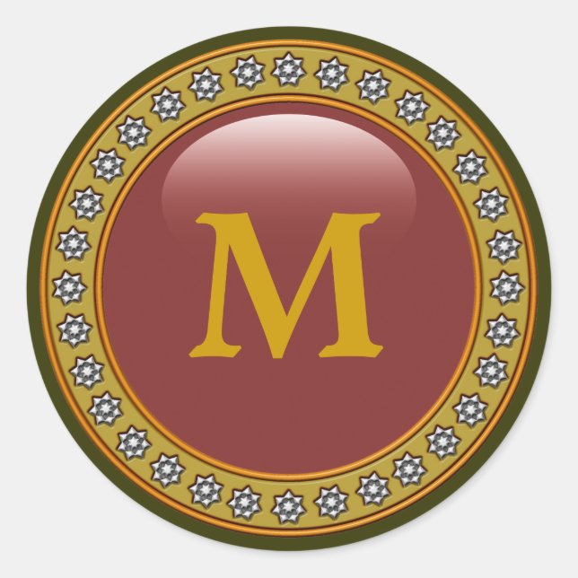 Sticker Rond Monogramme de la boucle (Devant)