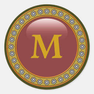 Sticker Rond Monogramme de la boucle