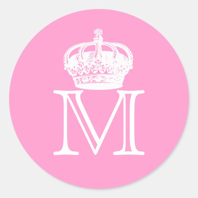 Sticker Rond Monogramme de la Couronne (Devant)