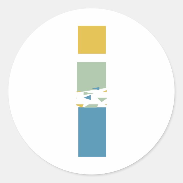 Sticker Rond Monogramme de lettre abstraite moderne I personnal (Devant)