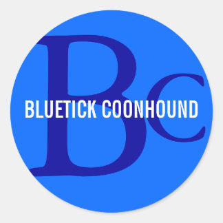 Sticker Rond Monogramme de race blanche