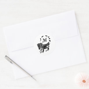 Sticker Rond Monogramme d'Iguana