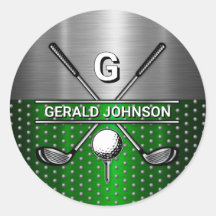 Monogramme élégant personnalisé de golf
