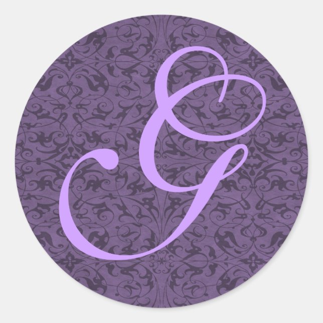 Sticker Rond Monogramme G personnalisable (Devant)