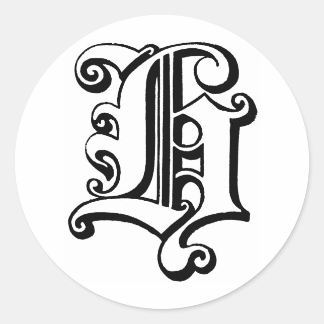 Sticker Rond monogramme H (Devant)