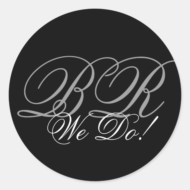 Sticker Rond Monogramme Invitation Sceau Nous Faisons! (Devant)