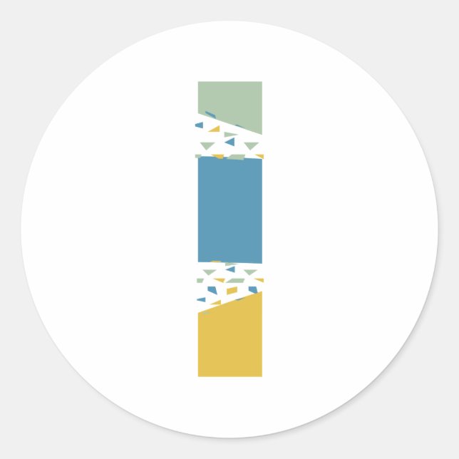 Sticker Rond Monogramme L de lettre abstraite moderne personnal (Devant)