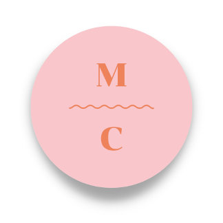 Sticker Rond Monogramme Mariage de la crosse rétro
