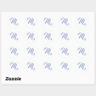 Sticker Rond Monogramme Mariage simple