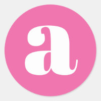 Monogramme Moderne Initiale Lettre Rose Chaud Colo