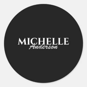 Sticker Rond Monogramme moderne simple