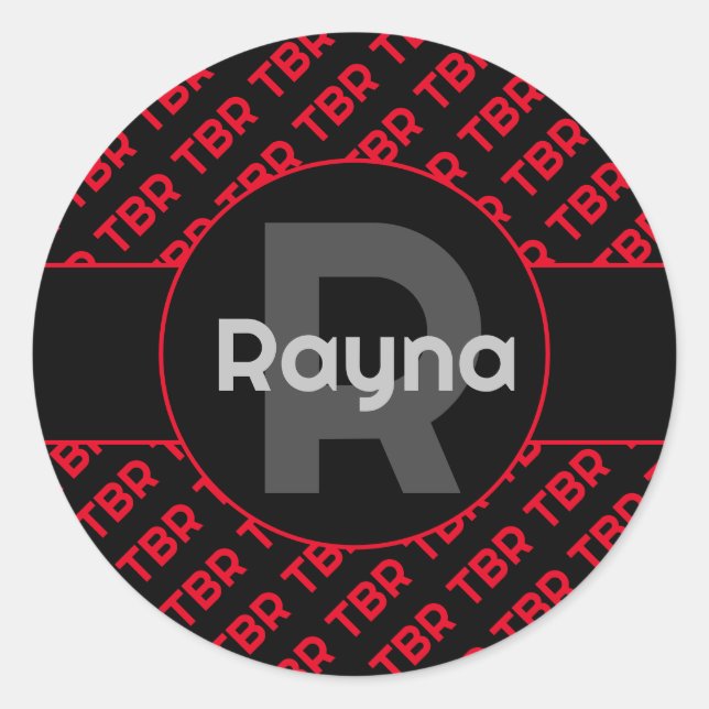 Sticker Rond Monogramme ne se terminant jamais TBR (Devant)