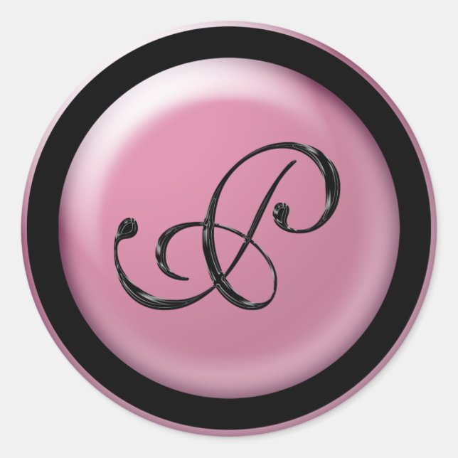Sticker Rond Monogramme P (Devant)