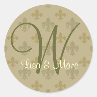 Sticker Rond Monogramme personnalisable