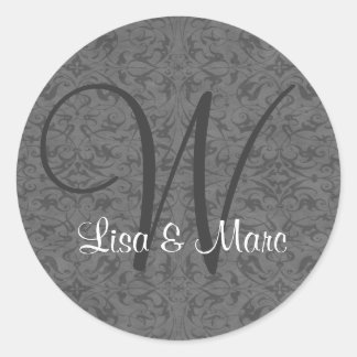 Sticker Rond Monogramme personnalisable