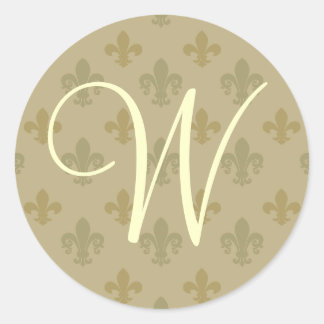 Sticker Rond Monogramme personnalisable