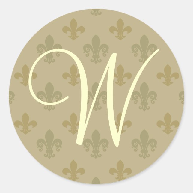 Sticker Rond Monogramme personnalisable (Devant)