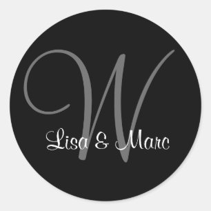 Sticker Rond Monogramme personnalisable