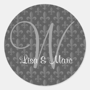 Sticker Rond Monogramme personnalisable