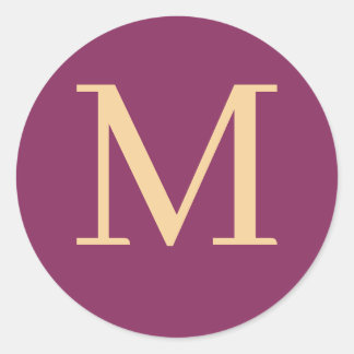 Sticker Rond monogrammé personnalisé