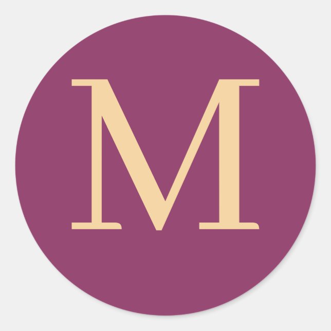 Sticker Rond monogrammé personnalisé (Devant)