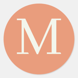 Sticker Rond monogrammé personnalisé