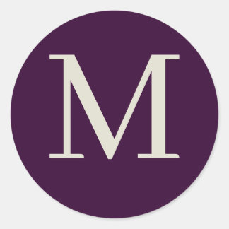 Sticker Rond monogrammé personnalisé