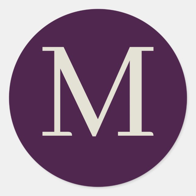 Sticker Rond monogrammé personnalisé (Devant)