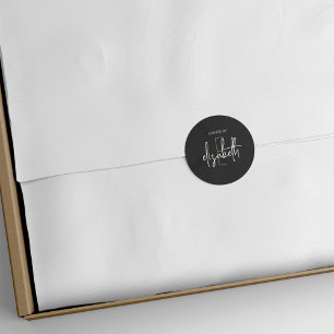 Sticker Rond Monogramme Personnalisé Beauty Business