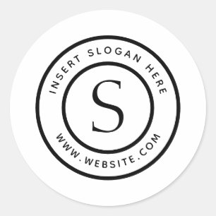 Sticker Rond Monogramme professionnel personnalisé
