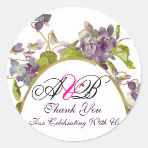 STICKER ROND MONOGRAMME ROMANTİCA / VIOLET MERCI