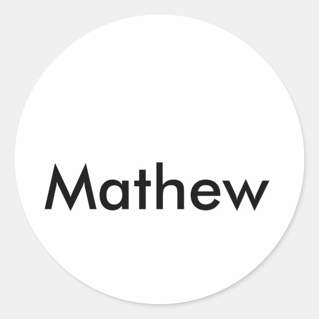 Sticker Rond monogramme simple de lettre initiale ajoutez votre (Devant)