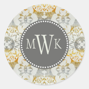 Sticker Rond Monogramme   Tapestry Rosette II