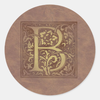 Sticker Rond Monogramme vintage B