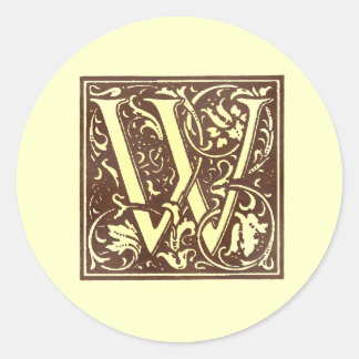 Sticker Rond Monogramme vintage W
