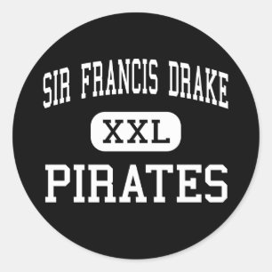 Sticker Rond Monsieur Francis Drake - pirates - haut - San