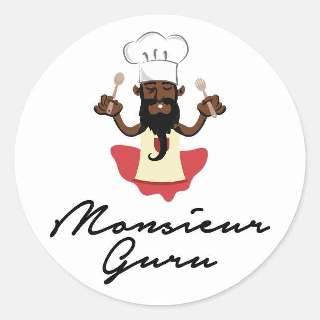 Sticker Rond Monsieur Guru (Devant)