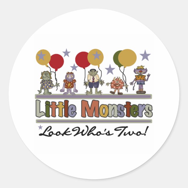 Sticker Rond Monster 2e anniversaire (Devant)